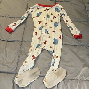 3t snug fit Elmo and Cookie Monster footed pajamas